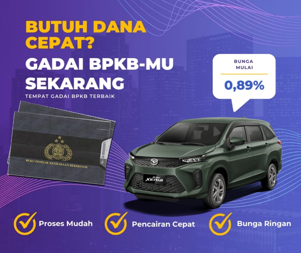 Kredit Jaminan BPKB Mobil Daihatsu Xenia Dapat Dana Berapa? Seperti Ini Simulasinya
